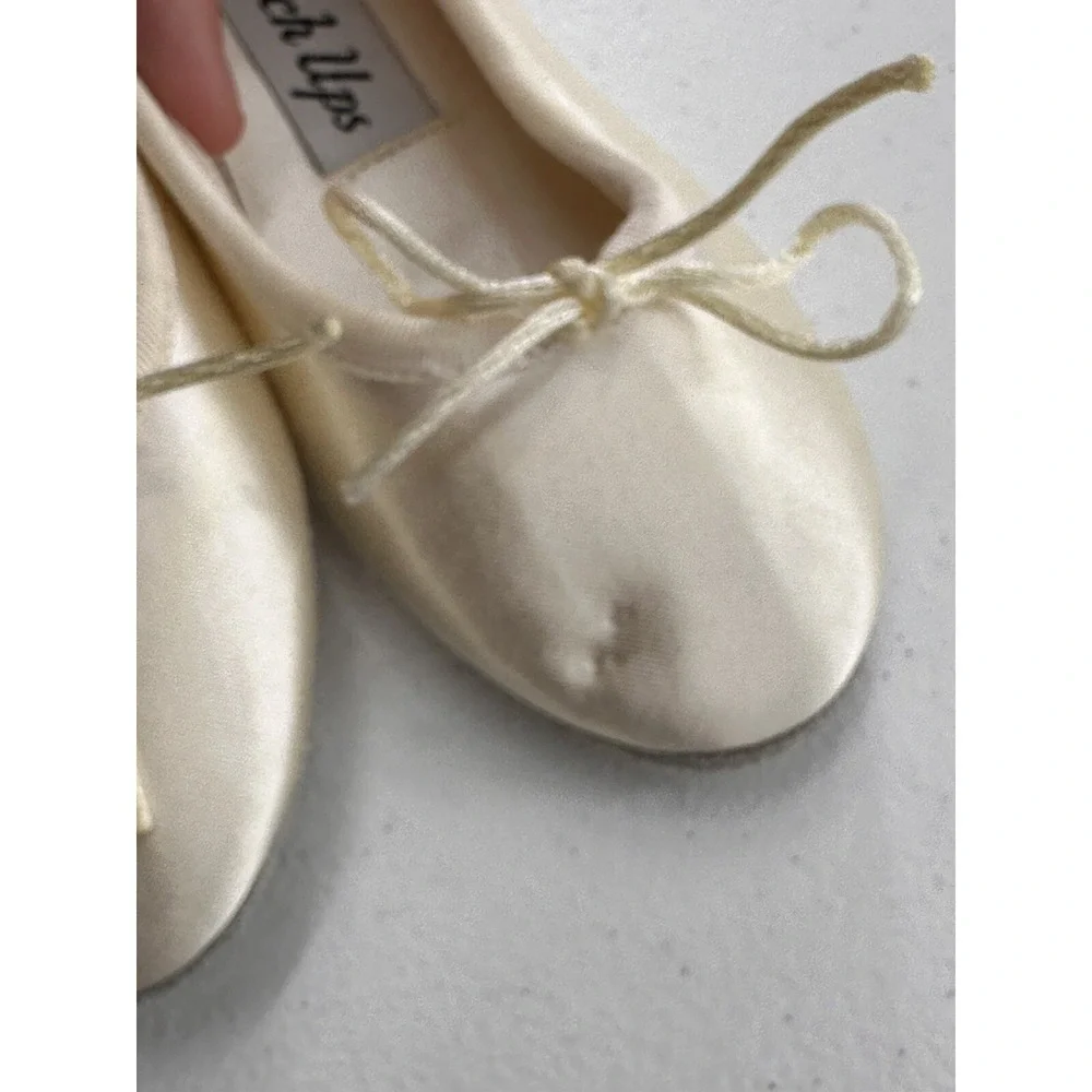 Touch Ups Flower Bridesmaid Ballet Shoes Size 8 Dance Children‎ Flat Satin Girl